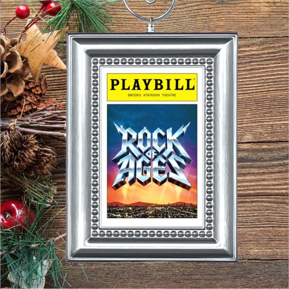 Rock of Ages Broadway Musical‎ Playbill Christmas Tree Ornament - Picture 1 of 3